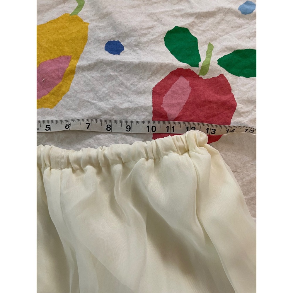 Vintage Alex Evenings White Organza Ruffle Blazer and Pant Set Size 8 - Picture 5 of 10